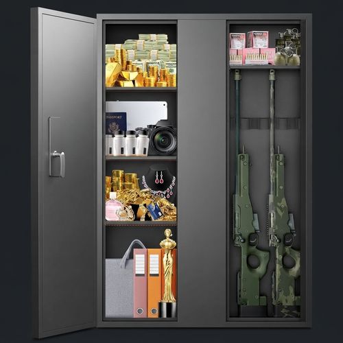Luzfuego In-Wall Biometric Safe, Fits Between Studs