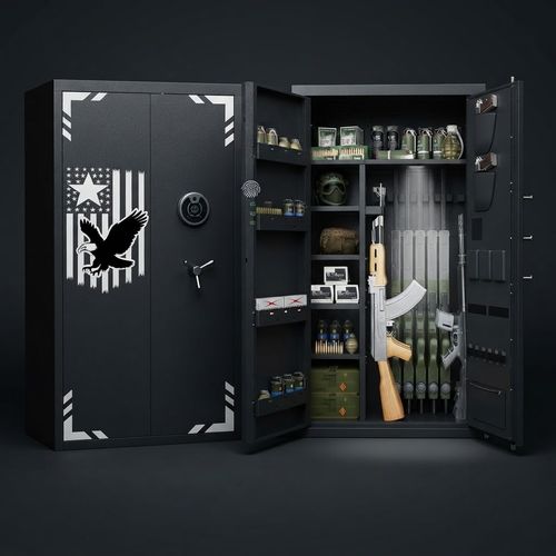 Luzfuego 30-40 Biometric Gun Cabinet, Touch Keypad