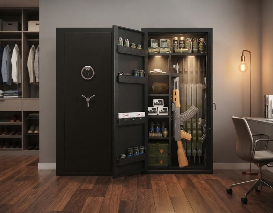 Luzfuego 30-40 Double-Door Gun Cabinet with both doors open